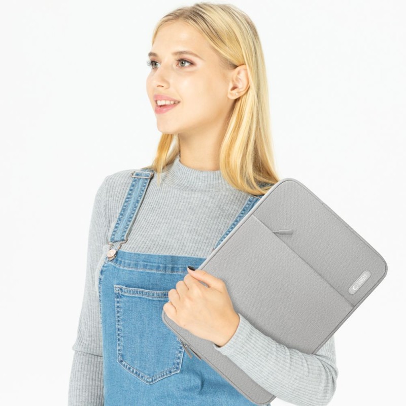 TECH-PROTECT SLEEVY калъф за лаптоп 13-14 CRAYON GREY - TECH-PROTECT SLEEVY калъф за лаптоп 13-14 CRAYON GREY - 5906302375486