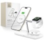 TECH-PROTECT QI15W-A45 3в1 магнитно MagSafe безжично зарядно бяло