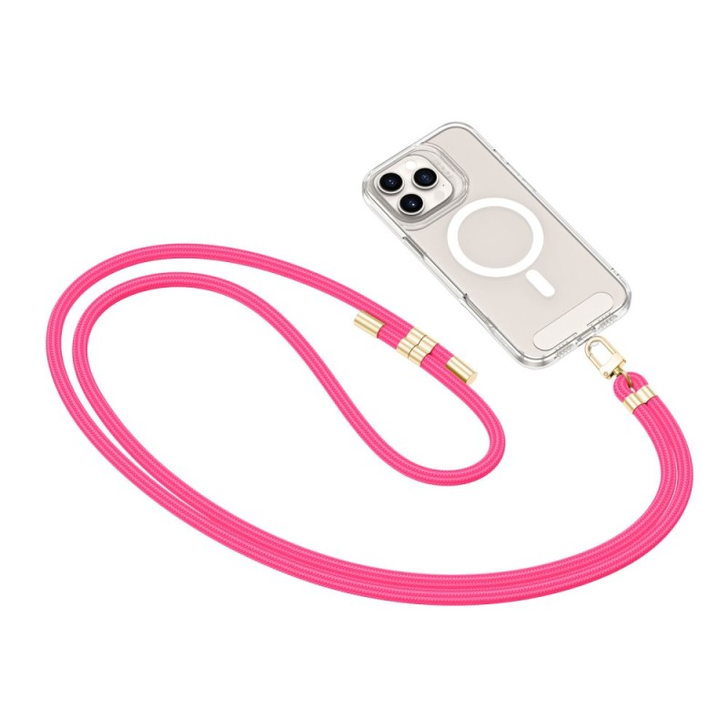 TECH-PROTECT C7S каишка за телефон ROPE crossbody HOT PINK/GOLD - 5906302375745