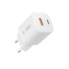 Tech-Protect NCM33 2-портова мрежова зарядна PD 33W / QC3.0 бяла - Tech-Protect NCM33 2-портова мрежова зарядна PD 33W / QC3.0 бяла - 5906302375752