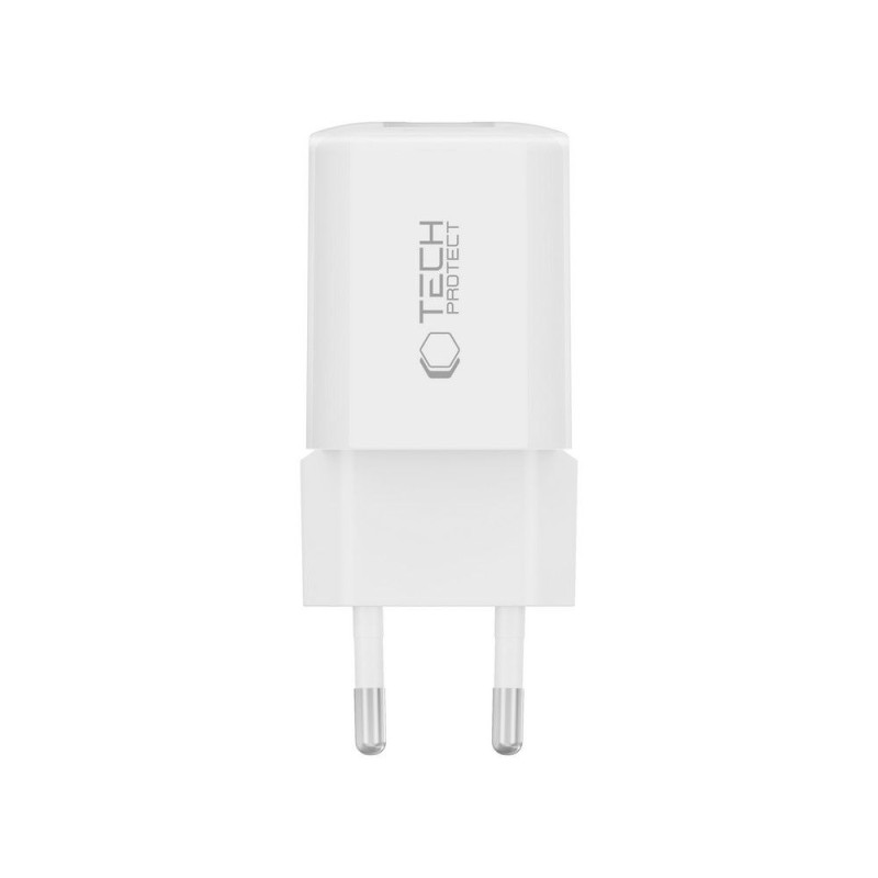 Tech-Protect NCM33 2-портова мрежова зарядна PD 33W / QC3.0 бяла - Tech-Protect NCM33 2-портова мрежова зарядна PD 33W / QC3.0 бяла - 5906302375752