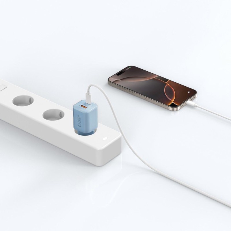 TECH-PROTECT NCM33 2-портов мрежов зарядeн адаптер PD 33W / QC3.0, бебешко син - 5906302375769
