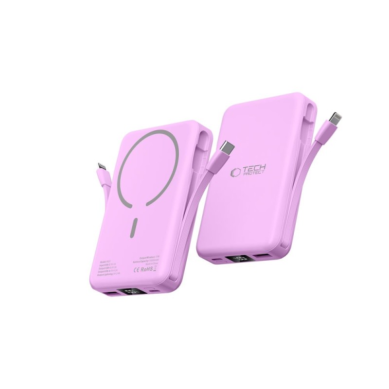 Tech-Protect PB31 LifeMag MagSafe power bank 10000 mAh лавандула - Tech-Protect PB31 LifeMag MagSafe power bank 10000 mAh лавандула - 5906302375820