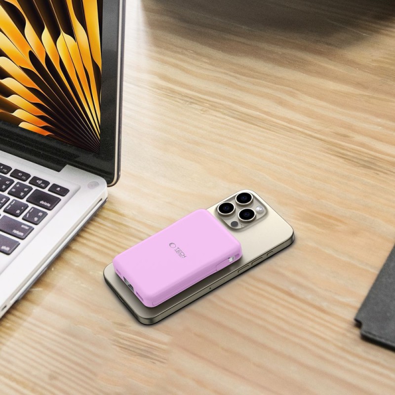 Tech-Protect PB31 LifeMag MagSafe power bank 10000 mAh лавандула - Tech-Protect PB31 LifeMag MagSafe power bank 10000 mAh лавандула - 5906302375820