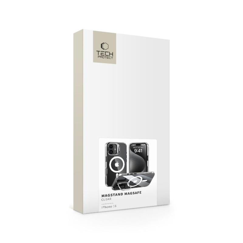 TECH-PROTECT Magstand MagSafe за iPhone 16 Clear - TECH-PROTECT Magstand MagSafe за iPhone 16 Clear - 5906302375837