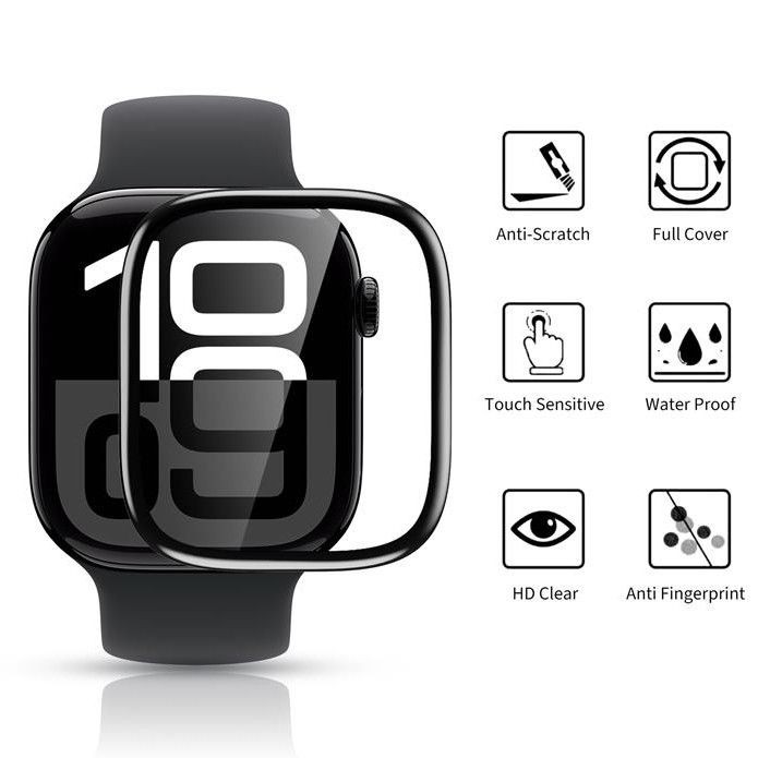 HOFI Hybrid Pro+ хибридно стъкло 2-пак за Xiaomi Smart Band 9 / 9 NFC (Black) – 45x19mm - 5906302375868