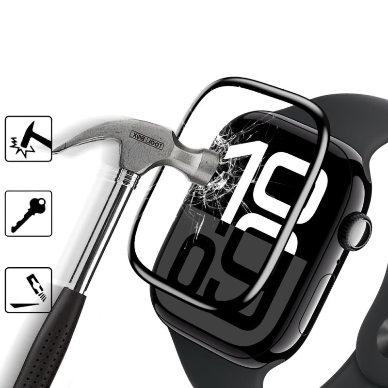 HOFI Hybrid Pro+ хибридно стъкло 2-пак за Xiaomi Smart Band 9 / 9 NFC (Black) – 45x19mm - 5906302375868