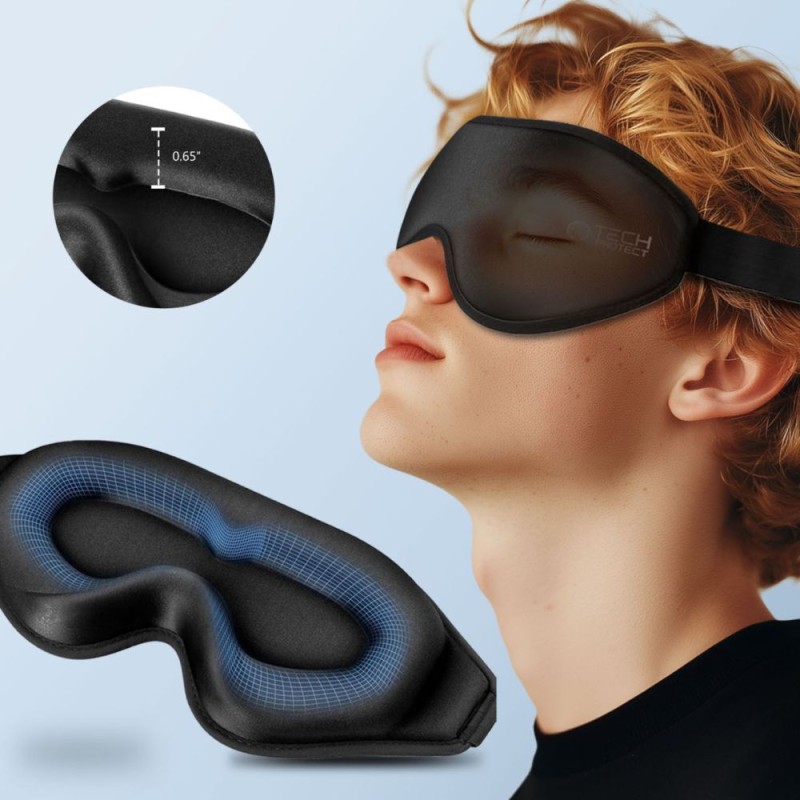 TECH-PROTECT EYESHADE Маска за сън MATTE BLACK - TECH-PROTECT EYESHADE Маска за сън MATTE BLACK - 5906302376162