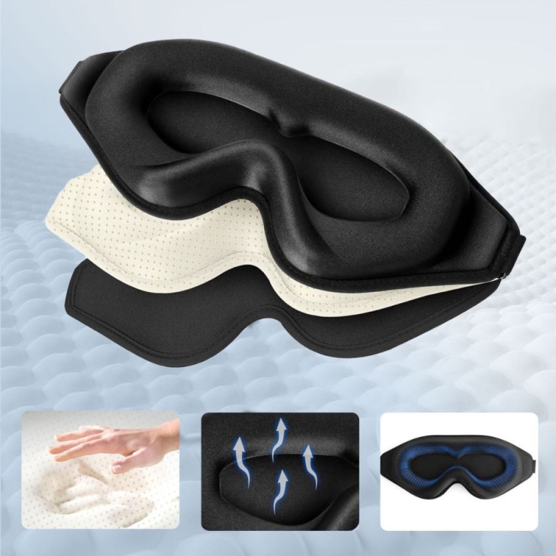 TECH-PROTECT EYESHADE Маска за сън MATTE BLACK - TECH-PROTECT EYESHADE Маска за сън MATTE BLACK - 5906302376162