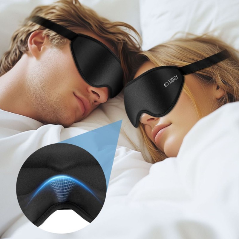 TECH-PROTECT EYESHADE Маска за сън MATTE BLACK - TECH-PROTECT EYESHADE Маска за сън MATTE BLACK - 5906302376162