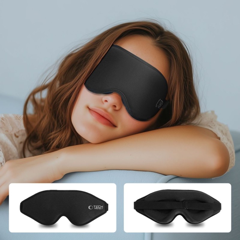 TECH-PROTECT EYESHADE Маска за сън MATTE BLACK - TECH-PROTECT EYESHADE Маска за сън MATTE BLACK - 5906302376162