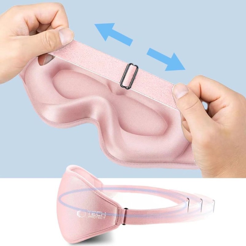 TECH-PROTECT Eyeshade маска за сън BABY PINK (розова) - TECH-PROTECT Eyeshade маска за сън BABY PINK (розова) - 5906302376179