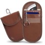 Калъф (клетка) на Фарадей Tech-Protect KLR100 Pouch за безконтактен ключ RFID блокер – еспресо