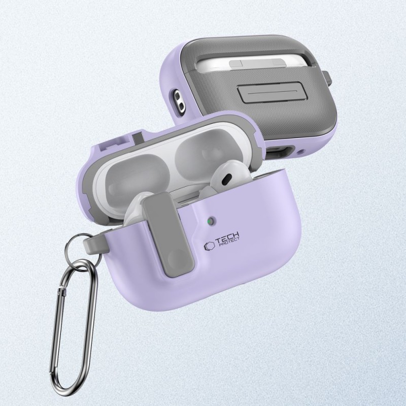 TECH-PROTECT SLIM HOOK Калъф за Apple AirPods Pro 1/2 Лавандула - TECH-PROTECT SLIM HOOK Калъф за Apple AirPods Pro 1/2 Лавандула - 5906302376254