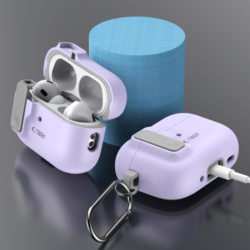 TECH-PROTECT SLIM HOOK Калъф за Apple AirPods Pro 1/2 Лавандула - TECH-PROTECT SLIM HOOK Калъф за Apple AirPods Pro 1/2 Лавандула - 5906302376254