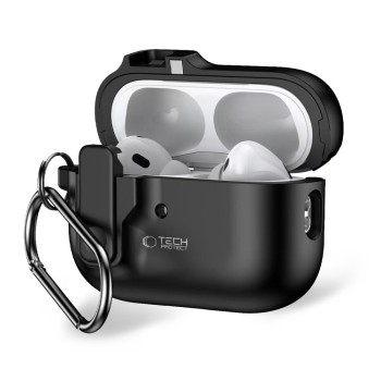TECH-PROTECT SLIM HOOK Кейс за Apple AirPods Pro 1/2 (черен)