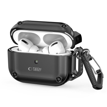 TECH-PROTECT Rough Hook Калъф за Apple AirPods Pro 1/2, черен