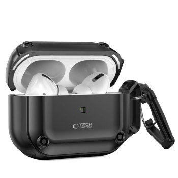 TECH-PROTECT Rough Hook Калъф за Apple AirPods Pro 1/2, черен TECH-PROTECT Rough Hook Калъф за Apple AirPods Pro 1/2, черен