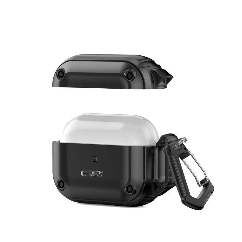 TECH-PROTECT Rough Hook Калъф за Apple AirPods Pro 1/2, черен - TECH-PROTECT Rough Hook Калъф за Apple AirPods Pro 1/2, черен - 5906302376278