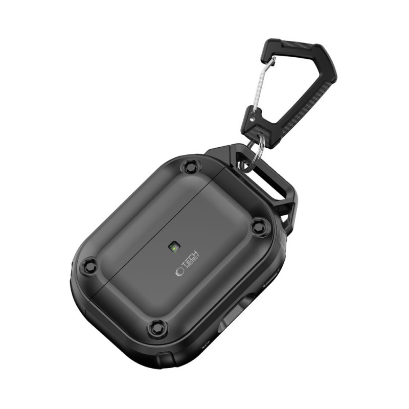 TECH-PROTECT Rough Hook Калъф за Apple AirPods Pro 1/2, черен - TECH-PROTECT Rough Hook Калъф за Apple AirPods Pro 1/2, черен - 5906302376278