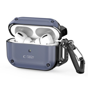 TECH-PROTECT ROUGH HOOK за Apple AirPods Pro 1/2, стоманено синьо