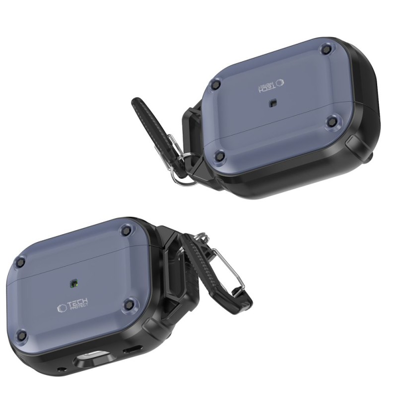 TECH-PROTECT ROUGH HOOK за Apple AirPods Pro 1/2, стоманено синьо - 5906302376308