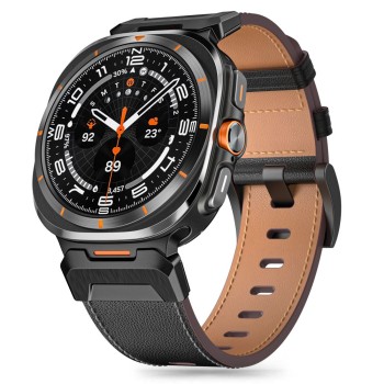 Tech-Protect DELTA PRO за Samsung Galaxy Watch Ultra 1/2 2024–2026 (47 mm) Leather Black