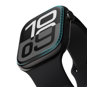 Hofi Hybrid Pro+ хибридно стъкло за Apple Watch 10/11 (46 мм), черно, 2 броя