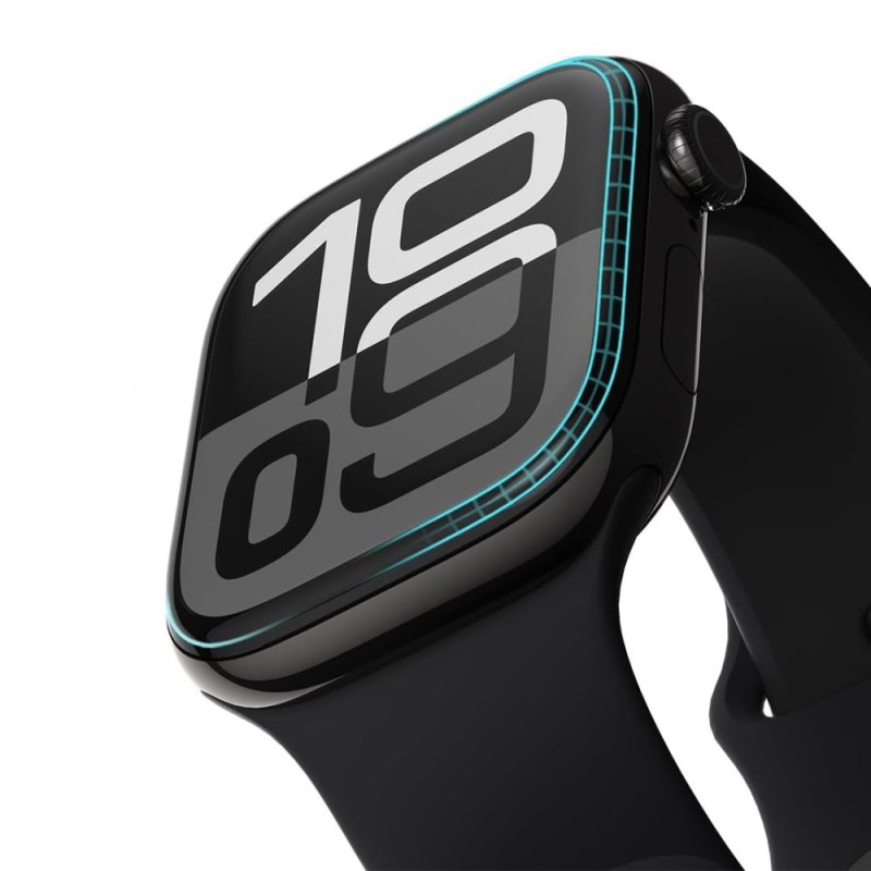 Hofi Hybrid Pro+ хибридно стъкло за Apple Watch 10/11 (46 мм), черно, 2 броя - 5906302376490