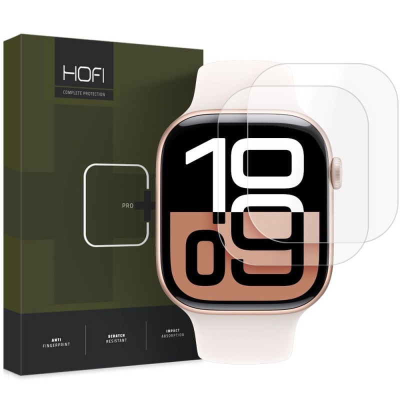 Hofi Hydroflex Pro+ хидрогел фолио за Apple Watch 10/11 (42 мм), 2 броя, прозрачно - Hofi Hydroflex Pro+ хидрогел фолио за Apple Watch 10/11 (42 мм), 2 броя, прозрачно - 5906302376506