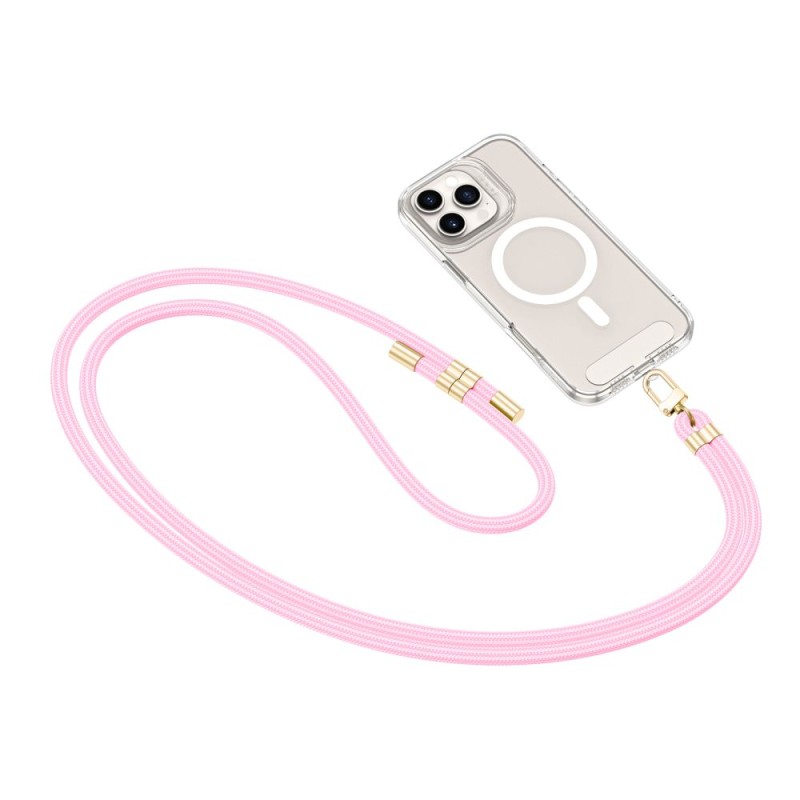 TECH-PROTECT C7S Шнур/каишка за през рамо за телефон, Baby Pink/Gold (rope crossbody) - TECH-PROTECT C7S Шнур/каишка за през рамо за телефон, Baby Pink/Gold (rope crossbody) - 5906302376636