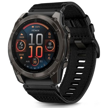 TECH-PROTECT NYLON CLASSIC каишка за Garmin FENIX 5X / 5X PLUS / 6X / 6X PRO / 7X / 8 / 8 PRO (51 мм) черна TECH-PROTECT NYLON CLASSIC каишка за Garmin FENIX 5X / 5X PLUS / 6X / 6X PRO / 7X / 8 / 8 PRO (51 мм) черна