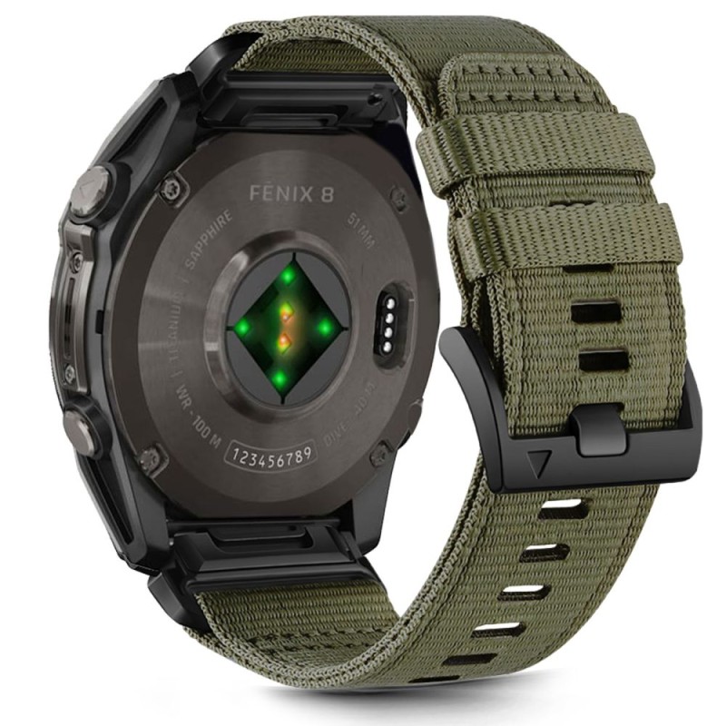 TECH-PROTECT Classic Nylon каишка за GARMIN FENIX 5X / 5X PLUS / 6X / 6X PRO / 7X / 8 / 8 PRO (51 мм) маслинено зелена - TECH-PROTECT Classic Nylon каишка за GARMIN FENIX 5X / 5X PLUS / 6X / 6X PRO / 7X / 8 / 8 PRO (51 мм) маслинено зелена - 5906302376759