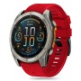 Tech-Protect Silicone Line каишка за Garmin Fenix 5X / 5X Plus / 6X / 6X Pro / 7X / 8 / 8 Pro (51 мм) – червена