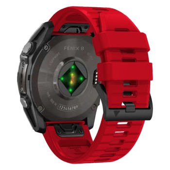 Tech-Protect Silicone Line каишка за Garmin Fenix 5X / 5X Plus / 6X / 6X Pro / 7X / 8 / 8 Pro (51 мм) – червена