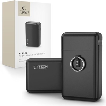 Клетка Фарадеи Tech-Protect KLR200 метален RFID сигнал блокер за ключове без ключ (Keyless), черен