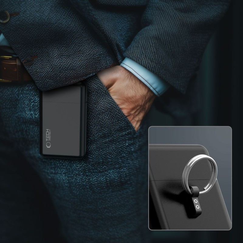 Клетка Фарадеи Tech-Protect KLR200 метален RFID сигнал блокер за ключове без ключ (Keyless), черен - 5906302377008