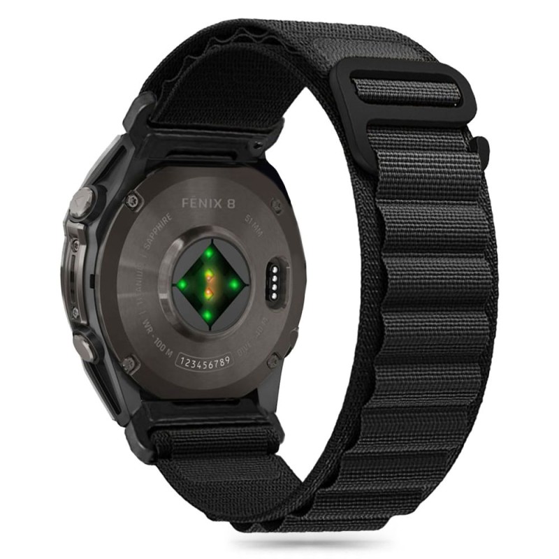 TECH-PROTECT Nylon Pro каишка за Garmin FENIX 5 / 6 / 6 PRO / 7 / 8 / 8 PRO (47 мм) – черна (E BLACK) - TECH-PROTECT Nylon Pro каишка за Garmin FENIX 5 / 6 / 6 PRO / 7 / 8 / 8 PRO (47 мм) – черна (E BLACK) - 5906302377145