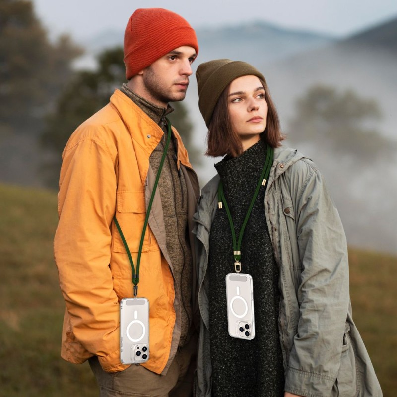 TECH-PROTECT C7S ПЛЕТЕНА ПРЕЗ РАМО КАИШКА (ROPE) HUNTER GREEN/BLACK - TECH-PROTECT C7S ПЛЕТЕНА ПРЕЗ РАМО КАИШКА (ROPE) HUNTER GREEN/BLACK - 5906302377312