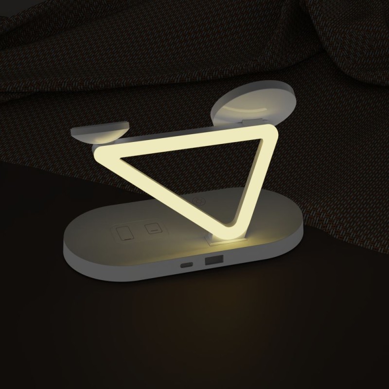 TECH-PROTECT QI15W-A41 3в1 магнитно MagSafe безжично зарядно бяло - TECH-PROTECT QI15W-A41 3в1 магнитно MagSafe безжично зарядно бяло - 5906302380145