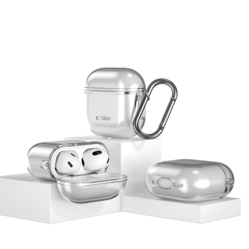 Tech-Protect FlexAir за Apple AirPods 4, пепеляво сиво - 5906302380244
