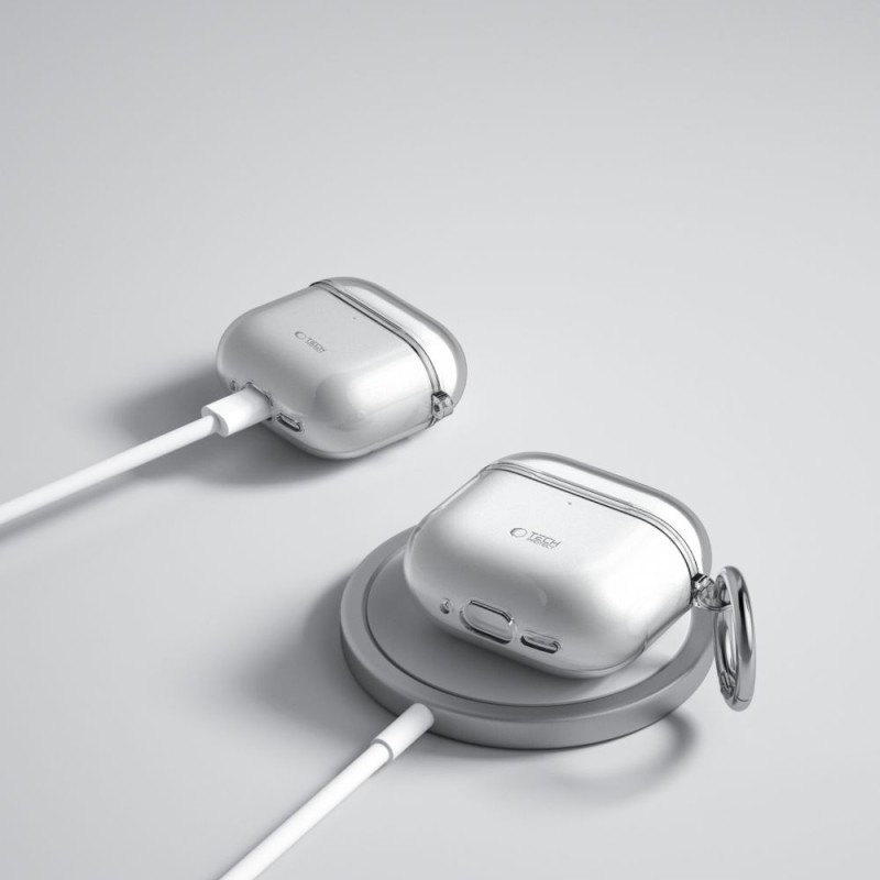 Tech-Protect FlexAir за Apple AirPods 4, пепеляво сиво - 5906302380244
