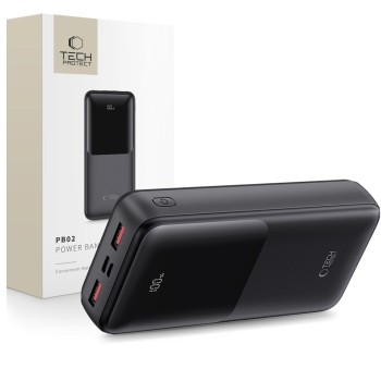 Tech-Protect PB02 Power Bank 20000mAh 22.5W Черен