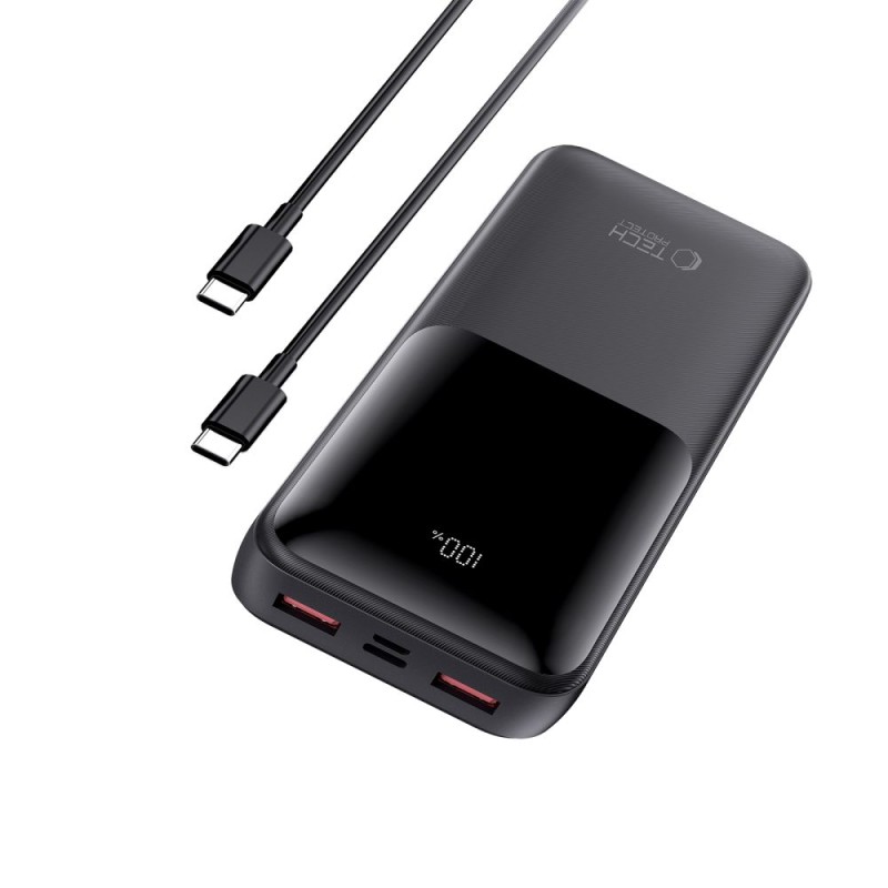 Tech-Protect PB02 Power Bank 20000mAh 22.5W Черен - Tech-Protect PB02 Power Bank 20000mAh 22.5W Черен - 5906302380503