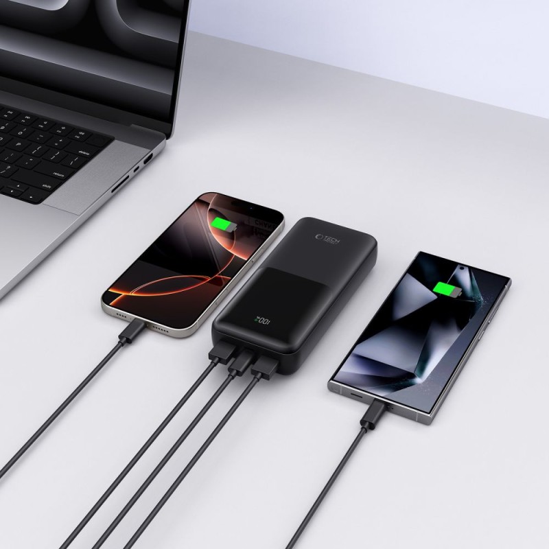 Tech-Protect PB02 Power Bank 20000mAh 22.5W Черен - Tech-Protect PB02 Power Bank 20000mAh 22.5W Черен - 5906302380503