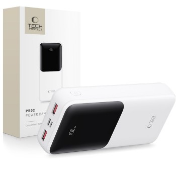 Tech-Protect PB02 Power Bank 20000 mAh 22.5 W (бял)
