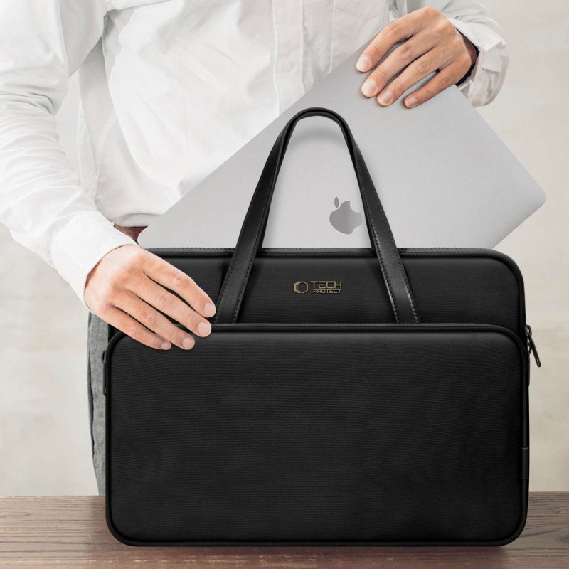 Tech-Protect Чанта/калъф за преносим компютър 13–14 инча Carrying Bag Black (SKU: 5906302380558) - Tech-Protect Чанта/калъф за преносим компютър 13–14 инча Carrying Bag Black (SKU: 5906302380558) - 5906302380558