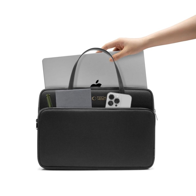 Tech-Protect Чанта/калъф за преносим компютър 13–14 инча Carrying Bag Black (SKU: 5906302380558) - Tech-Protect Чанта/калъф за преносим компютър 13–14 инча Carrying Bag Black (SKU: 5906302380558) - 5906302380558