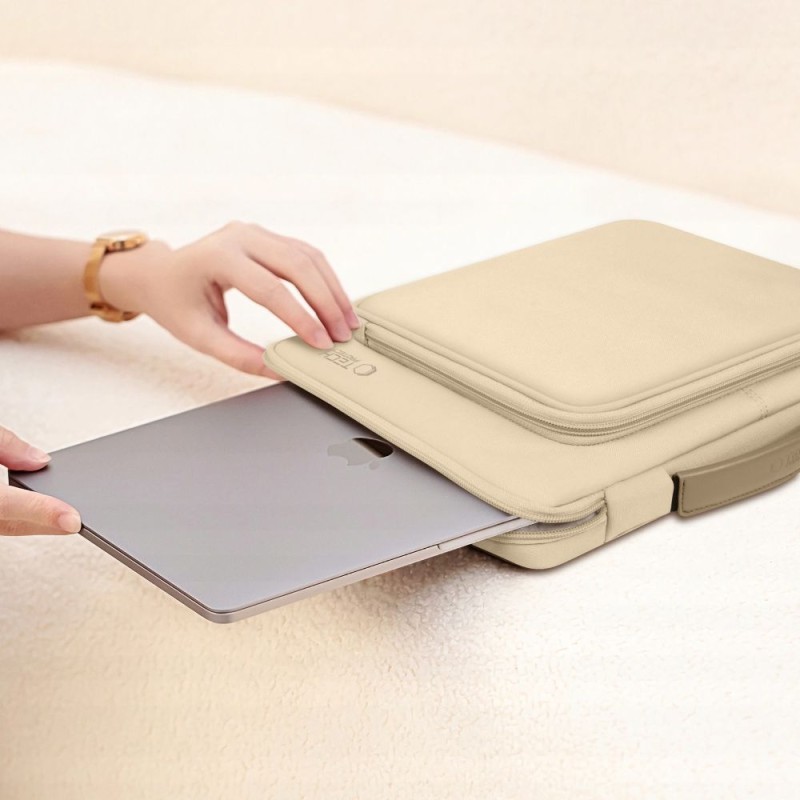 Tech-Protect Basic Bag за лаптоп 13–14, Desert Beige - Tech-Protect Basic Bag за лаптоп 13–14, Desert Beige - 5906302380589