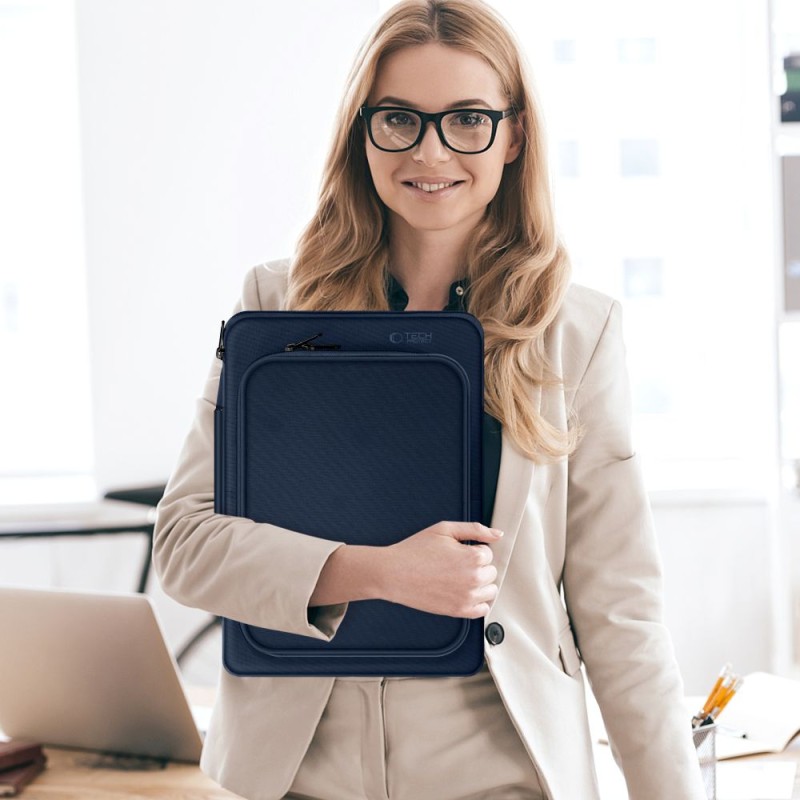 Tech-Protect Basic Bag за лаптоп 15–16 Navy Blue - Tech-Protect Basic Bag за лаптоп 15–16 Navy Blue - 5906302380626